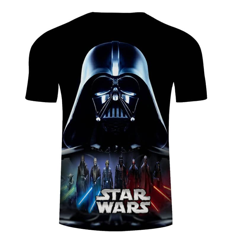 särk star wars tegelastega mustal taustal