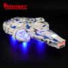 kessel run millennium falcon lego valgustusega mudel kosmoselaevaks