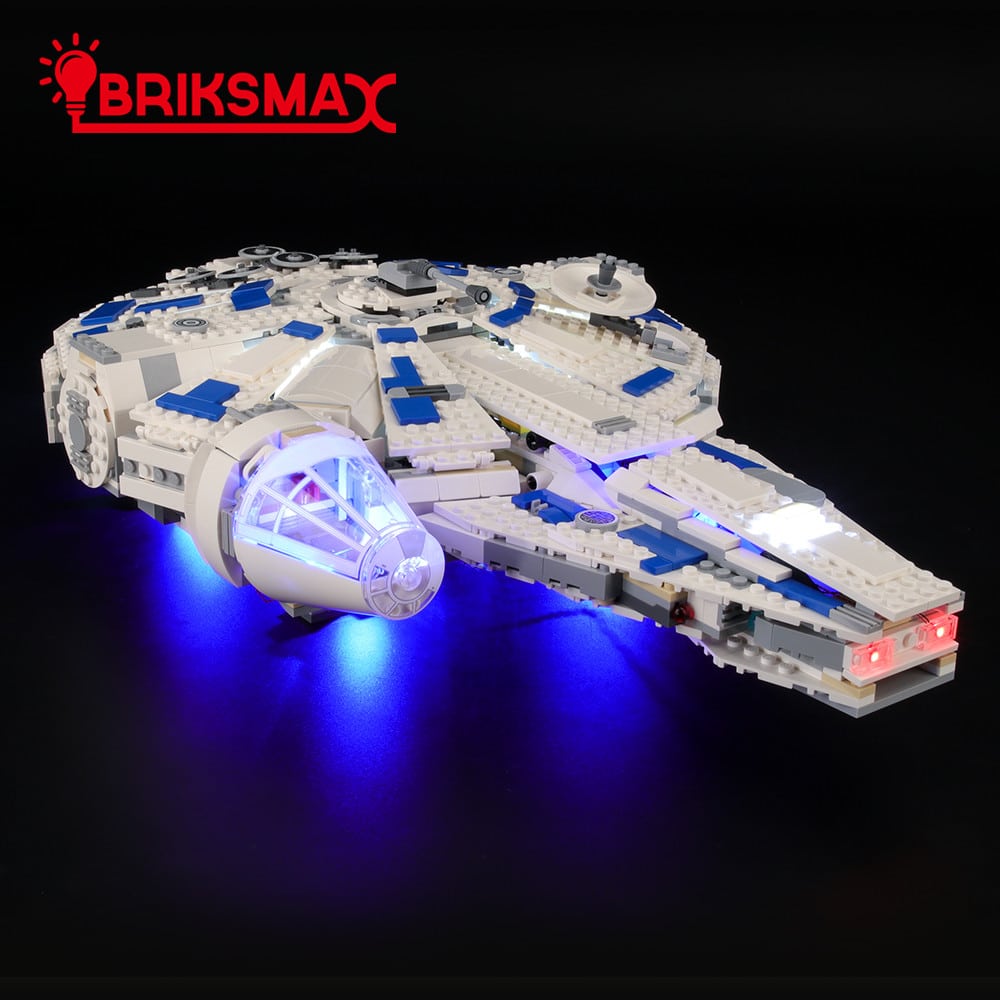 kessel run millennium falcon lego valgustusega mudel kosmoselaevaks