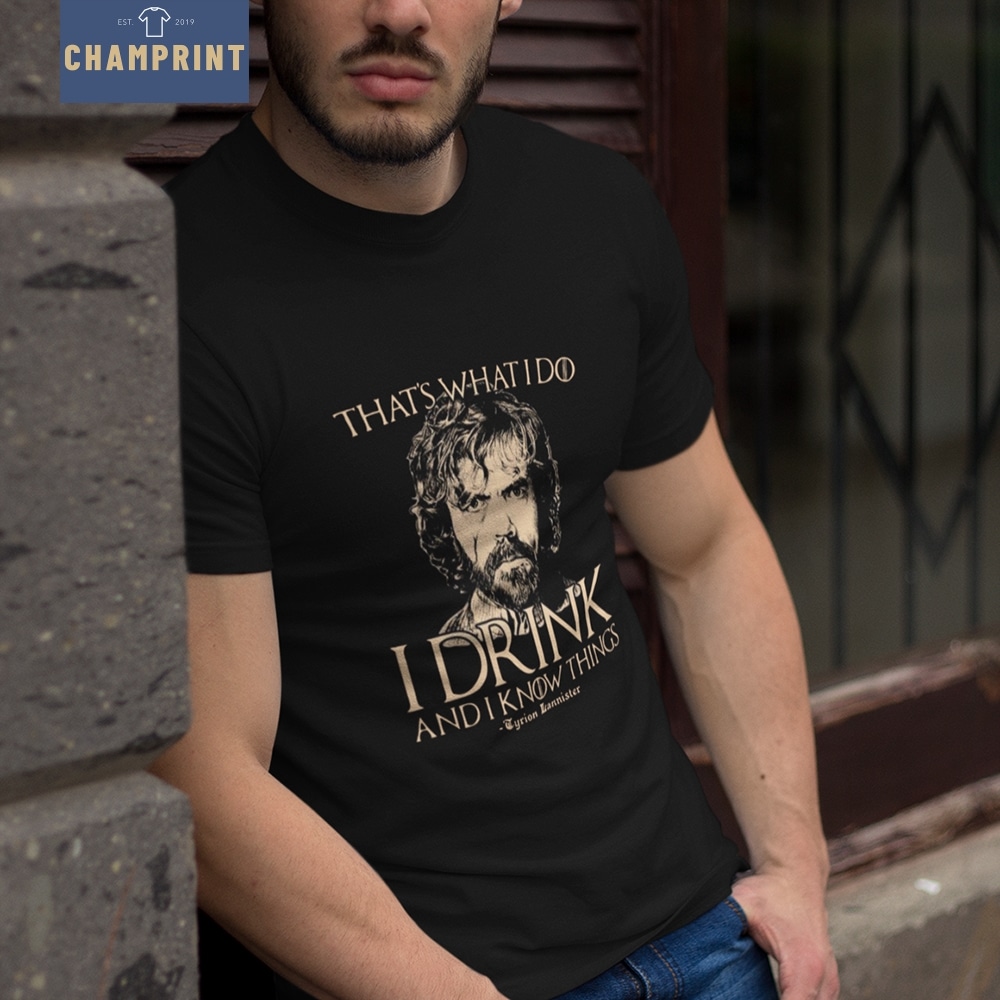 särk Tyrion Lannisteriga hallil taustal Game of Thrones fännitoode