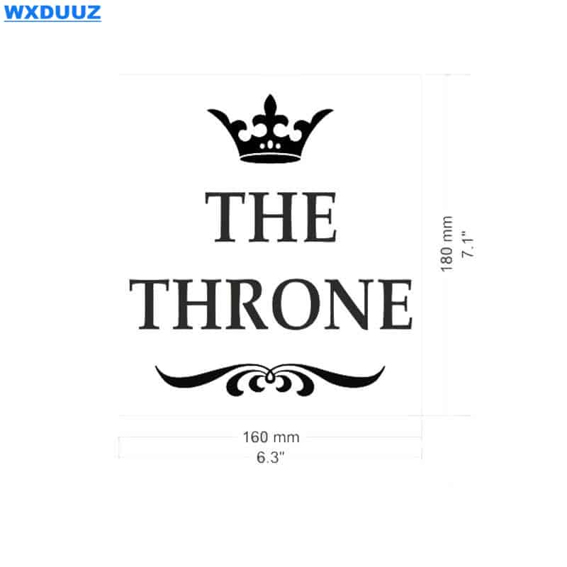 kleebis "The throne" tualettpotile valge taustaga