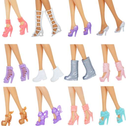 12 paari Barbie kingi erinevates stiilides ja värvides