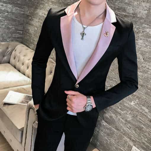 meeste slim fit pintsakud hallis toonis mannekeenil