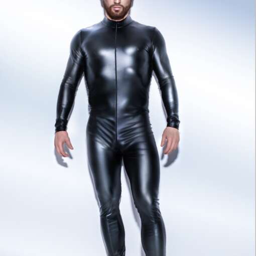 must läikiv bodysuit meestele mannekeenil