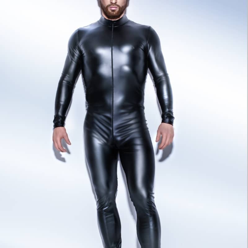 must läikiv bodysuit meestele mannekeenil