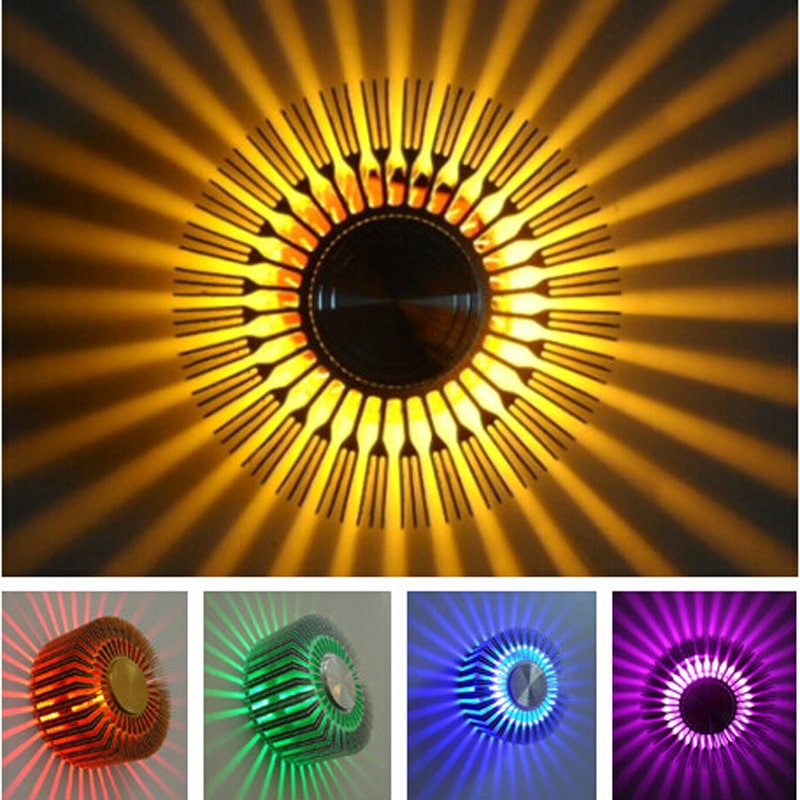 led valgustid erinevates värvitoonides valgel taustal