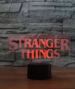 LED lamp stranger things musta alusega ja mitmevärvilise valgustusega