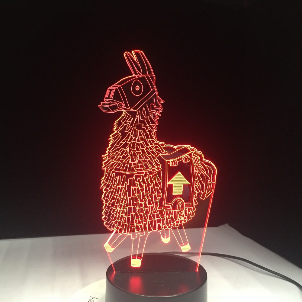 led lamp laama kujuline öölamp valges toonis lapsele või täiskasvanule kodu sisekujunduseks