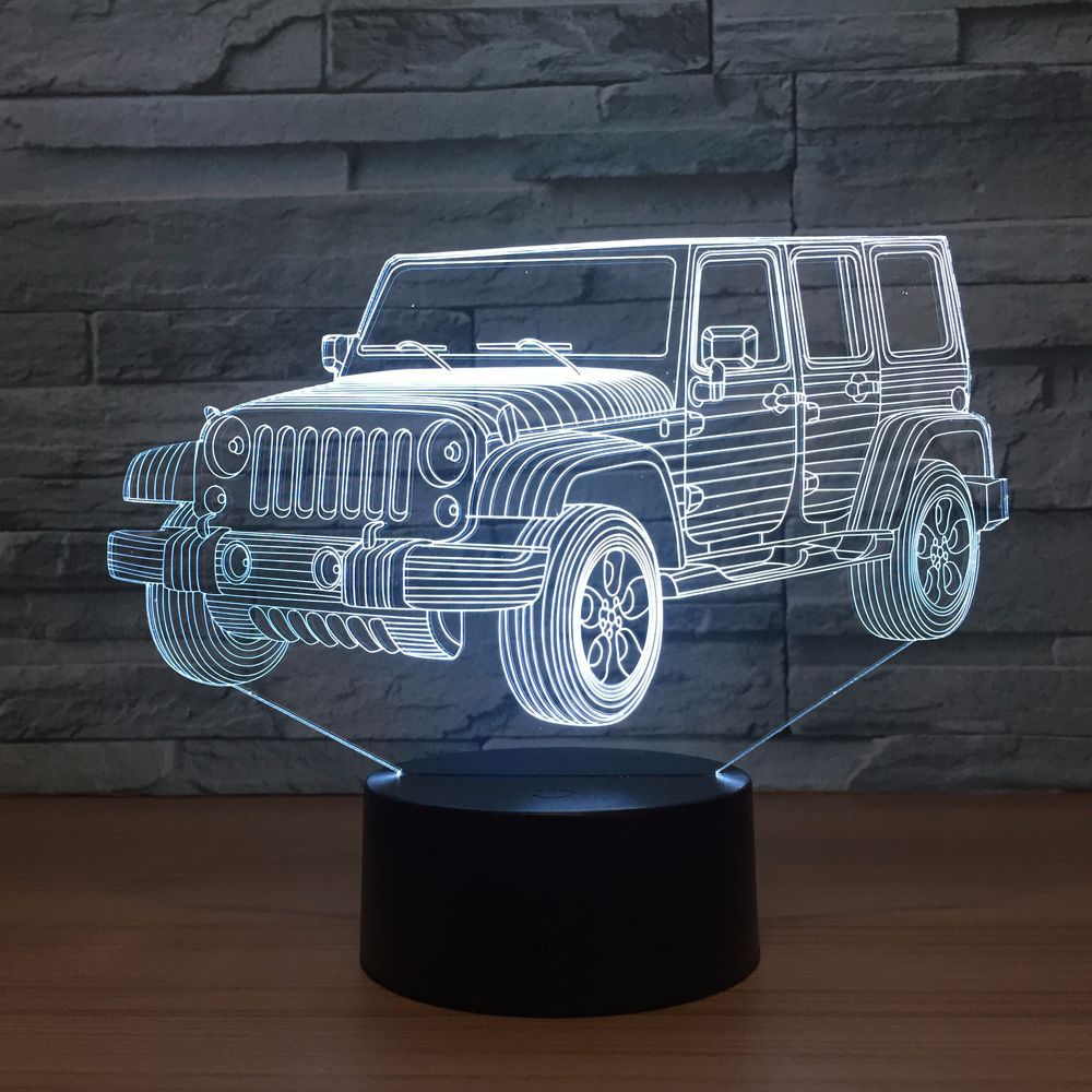 3D lamp maasturi kujul öökapil valgustatud