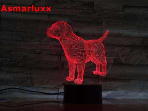 3D lamp kutsikas lastele öövalgustina mängutoas