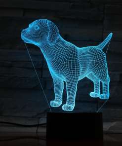 3D lamp kutsikas roheline valgus öölamp lastetuppa