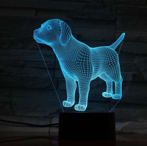 3D lamp kutsikas roheline valgus öölamp lastetuppa