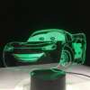 3D lamp auto kuju, sinine valgus, must alus