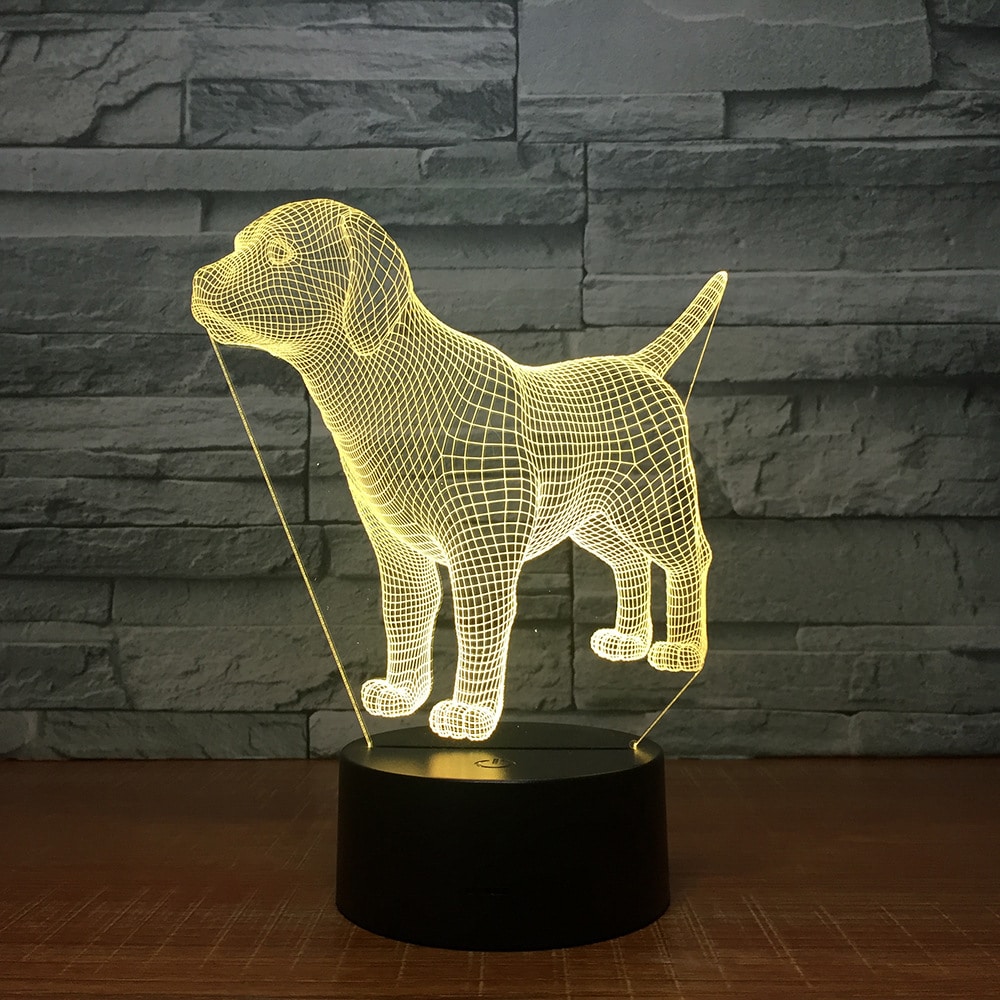 3D lamp koer kuju led valgustus öölamp lapse tuppa lemmiklooma kujutis kingitus lastele ja loomaarmastajatele