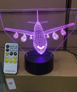 3D lamp lennukiga lapse toa sisustuseks