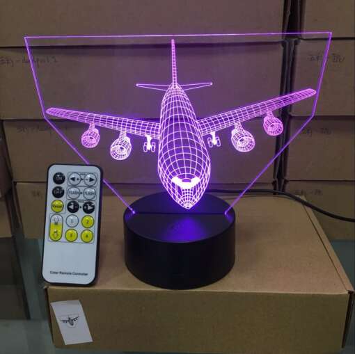 3D lamp lennukiga lapse toa sisustuseks