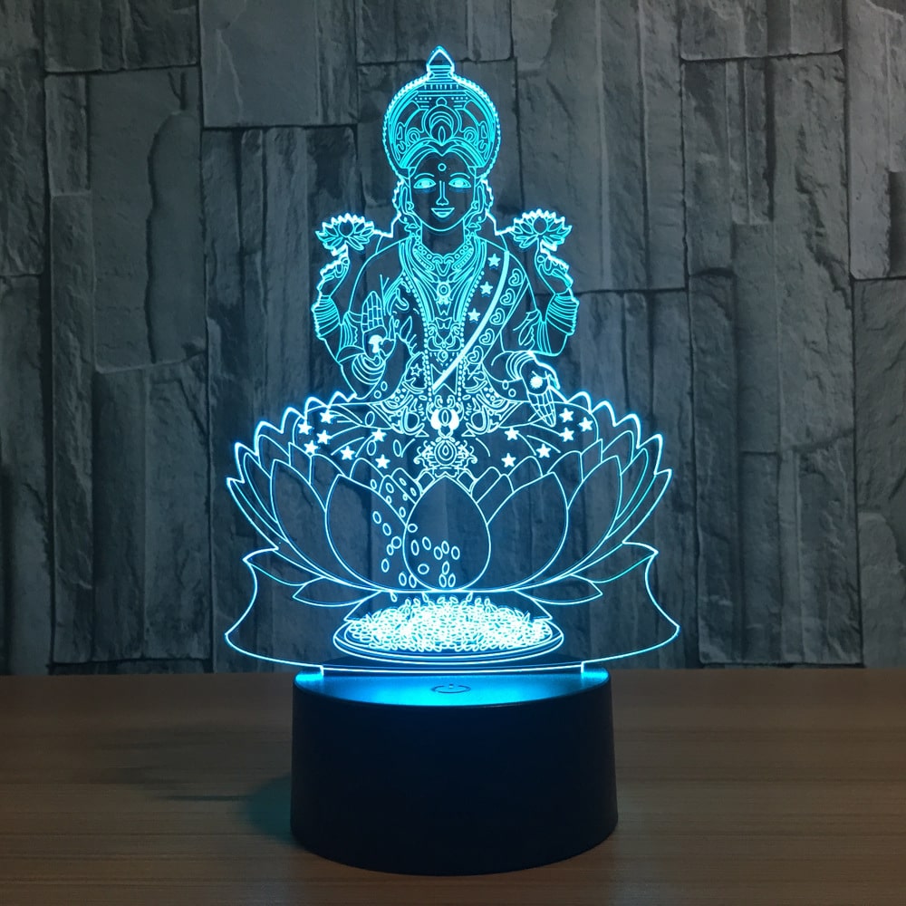 idamaine 3d lamp puidust alusel, valgustatud detailne muster, sobib öökapile või elutoa dekoratsiooniks