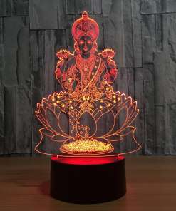idamaine 3D lamp mustriline valgusallikas öökapil