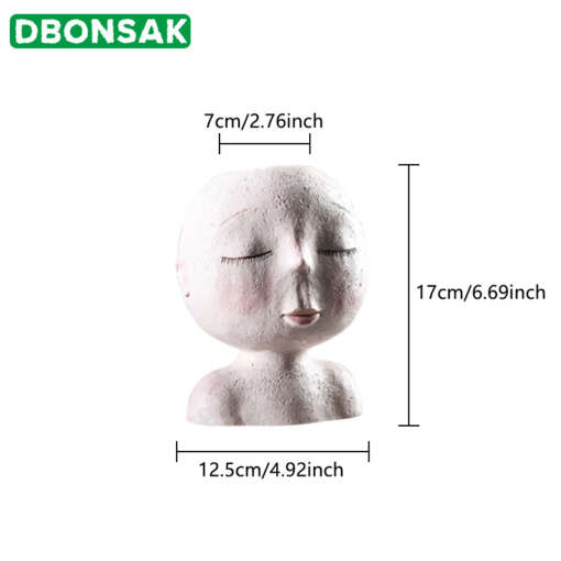 nukunäoga lillepott valge keraamika minimalistlik disain