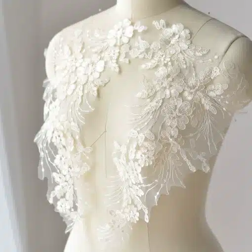 elegantsed pitsid komplektis viis paari suurusega 42x20 cm valge pitsiga dekoratiivne kangas