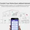 kaugjuhtimisega wifi lüliti häälkontrolliga amazon alexa ja google assistant 116 x 70 x 35 mm