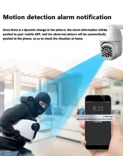 1080P PTZ IP WiFi turvakaamera paigaldatuna välitingimustes IP66 veekindel