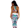 naiste trenniriiete komplekt polüester spandex materjal suurustes S M L püksid ja top fitness treeninguks