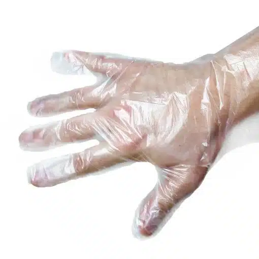 ühekordsed hdpe kindad komplektis 100tk läbipaistvad kindad