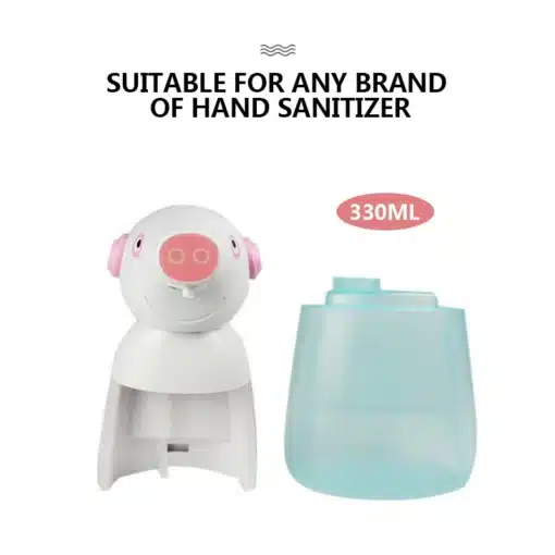 anduriga seebidosaator siga valge roosa värviga 330ml abs pc materjal mõõdud 21.3x10.3x7.6cm