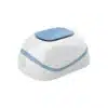 siseruumide mini õhupuhasti valge kompaktne seade mõõtudega 9x4.6x6.5 cm