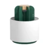 usb-ga laetav sääsetõrjevahend valge silindriline seade musta võrguga ja LED indikaatoriga 12x12x15cm