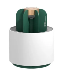 usb-ga laetav sääsetõrjevahend valge silindriline seade musta võrguga ja LED indikaatoriga 12x12x15cm