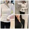 rinna pealt nööpidega pikkade varrukatega pluus polüester puuvill suurus one size rinnaümbermõõt 74-98cm varrukad 65cm pikkus 56cm