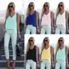 suvine varrukateta topp shifoonist suurus m värv helekollane rinnamõõt 94cm pikkus 61cm casual stiil suveks