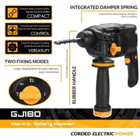 deko löökpuur GJ180/GJ181 800W 35x28.7x11cm sds plus tööriist terase betooni puidu puurimiseks