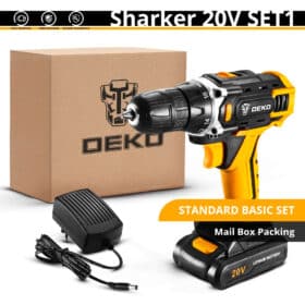 deko väike puur sharker 20v juhtmeta puidutöötlemiseks kummeeritud käepide