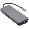 type-c usb jaotur hall alumiiniumist multiväljundiga usb3.0 hdmi vga sd tf gigabit võrgukaart toiteportiga