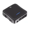 bluetooth 5.0 transmitter mustas korpuses valgel taustal