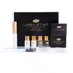 lash lifti komplekt avatud karbis erinevate tööriistadega