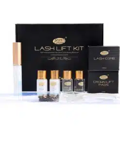 lash lifti komplekt avatud karbis erinevate tööriistadega