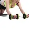 universaalne fitness treeningvahend musta ja punase värviga, erinevate lihaste treenimiseks, komplektis elastikud ja käepidemed