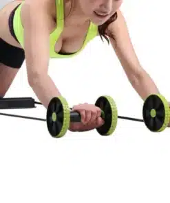 universaalne fitness treeningvahend musta ja punase värviga, erinevate lihaste treenimiseks, komplektis elastikud ja käepidemed