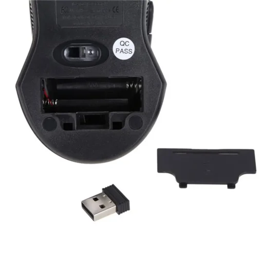 juhtmeta USB hiir musta ja halli värvi, USB 2.0, töötab 2 x AAA patareidega