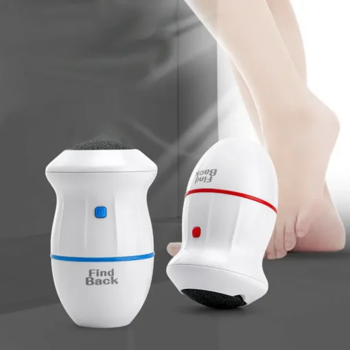 elektriline jalgade pediküüriaparaat punane sinine patareitoitel 11cm 7.5cm ABS materjal frosted kivi 4xAAA patareid