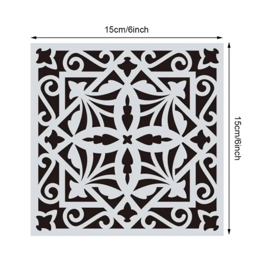 mandala šabloonide komplekt 16 tk 15x15 cm pet materjaliga