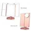 led valgusega meikimispeegel abs materjalist