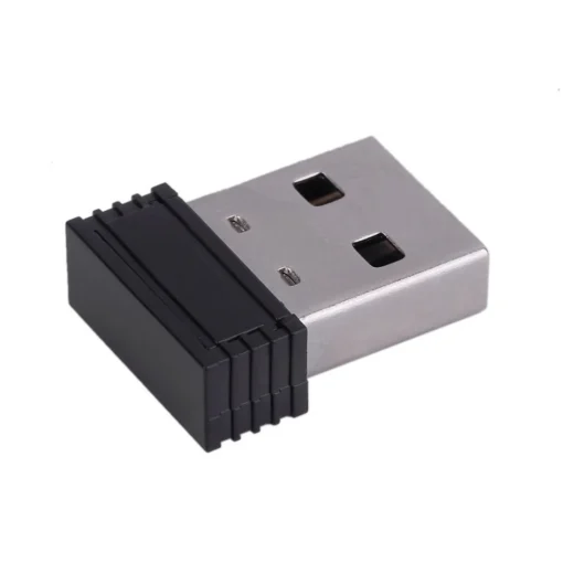 väike must usb-mälupulga adapter garmin seadme jaoks valgel taustal