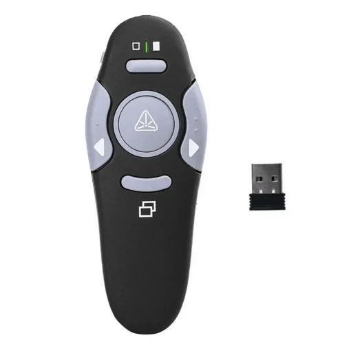 kaugjuhtimispult powerpointi jaoks koos usb vastuvõtjaga ja punase laseriga