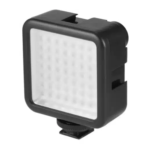 led valgusti fotoaparaadile musta kestaga 49 lediga 800lm heledusega ja 6000k värvitemperatuuriga