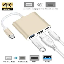 kaabelmuundur apple macbooki jaoks type-c usb 3.1 hdmi adapter hall